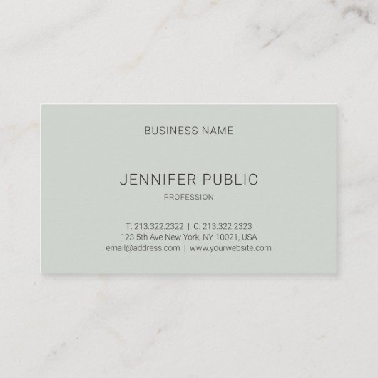 モダンシンプルパーソナライズされたテンプレートプロフェッショナル 名刺 (裏面)