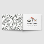 モダンシンプルパーソナライズされた寿司誕生会 ゲストブック (全面)