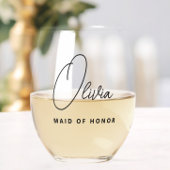 モダンシンプルパーソナライズされたBridesmaid Proposed ステムなしワイングラス