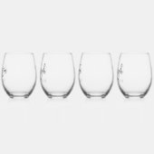 モダンシンプルパーソナライズされたBridesmaid Proposed ステムなしワイングラス (左)