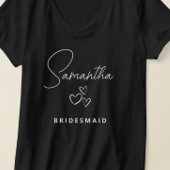 モダンシンプルパーソナライズされたBridesmaid Proposed Tシャツ