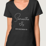 モダンシンプルパーソナライズされたBridesmaid Proposed Tシャツ<br><div class="desc">シックでトレンディーの贈り物を探しシンプルてはいないのか？このモダンtシャツは結婚式後も使える実用的なプレゼント！タイトルやスクリプト名を含むすべての文字は変更できる。結婚披露宴に合わせてタイトルを変更できる！(例えば、花嫁の婦、メイド・オブ・オーナー（花嫁付き添い人）、名誉の母、花嫁の母など)</div>