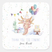 モダンシンプルパーティーアニマルサンキュークラシックラウンド スクエアシール (正面)