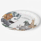 モダンシンプルパーティー動物水彩紙プレート ペーパープレート (アングル)