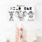 モダンシンプルパーティー動物誕生日歓迎サイン 横断幕 (インサイチュ)