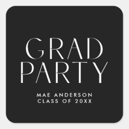 モダンシンプルパーティー封筒用シール スクエアシール