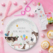 モダンシンプルパーティー農場動物水彩 ペーパープレート (パーティー)