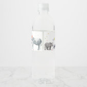 モダンシンプルパーティー |野生動物誕生日 ペットボトルラベル (裏面)