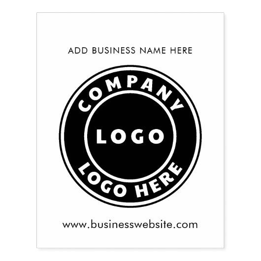 モダンシンプルビジネスのロゴとWebサイカスタムト ラバースタンプ (インプリント)