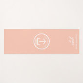 モダンシンプルビジネスロゴピーチジム ヨガマット (正面(横))