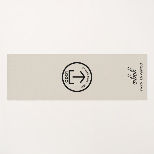 モダンシンプルビジネスロゴベージュジム ヨガマット (正面(横))