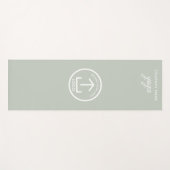 モダンシンプルビジネスロゴSageグリーンジム ヨガマット (正面(横))