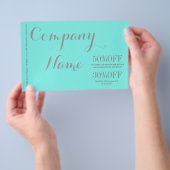 モダンシンプルビューティーサロン アクアブルーターコイズ チラシ (ハンドル)