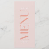 モダンシンプルピンクエ結婚ッジのメニュー メニュー (正面)