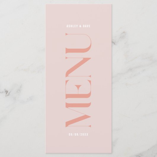 モダンシンプルピンクエ結婚ッジのメニュー メニュー (正面)