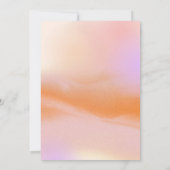 モダンシンプルピンクオレンジレトロ結婚式招待状 セーブザデート (裏面)