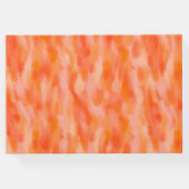 モダンシンプルピーチ結婚のゲストブック ゲストブック (裏面)