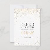 モダンシンプルフェイク金ゴールドグリッター会社のロゴ サンキューカード (正面)