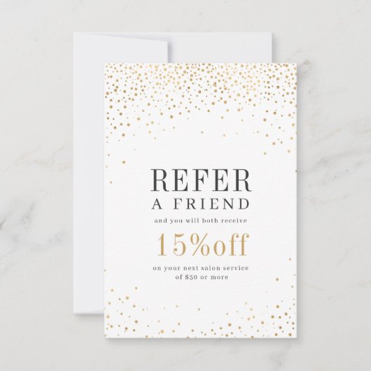 モダンシンプルフェイク金ゴールドグリッター会社のロゴ サンキューカード (正面)