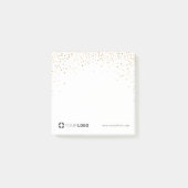 モダンシンプルフェイク金ゴールドグリッター会社のロゴ ポストイット (正面)