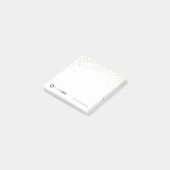 モダンシンプルフェイク金ゴールドグリッター会社のロゴ ポストイット (アングル)