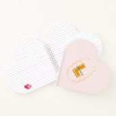 モダンシンプルフェミニン赤面ガーリーピンクモノグラム ノートブック (内部)