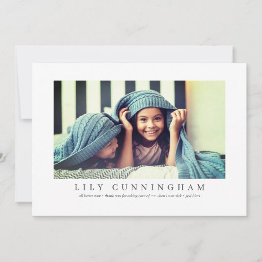 モダンシンプルフォカスタムトドクターナース サンキューカード (正面)