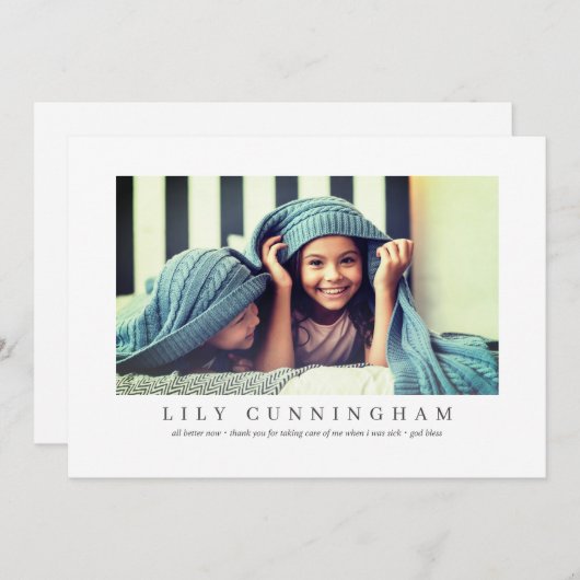 モダンシンプルフォカスタムトドクターナース サンキューカード (正面/裏面)