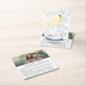 モダンシンプルフォトおもしろいファク結婚ツズスクエア紙 スクエアペーパーコースター (インサイチュ)