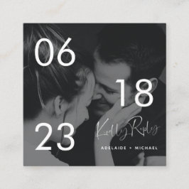 モダンシンプルフォトウェディングRSVPエンクロージャカード エンクロージャーカード