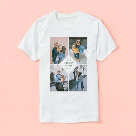 モダンシンプルフォトコラージュ Tシャツ