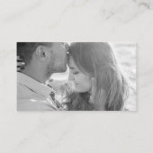 モダンシンプルフォトブラックQRコードWebサイ結婚ト エンクロージャーカード (裏面)