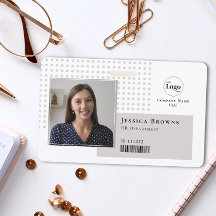 モダンシンプルフォトロゴQRバーコードベージュホワイト