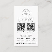 モダンシンプルフォーマル支払価格表のスキャン 名刺 (裏面)