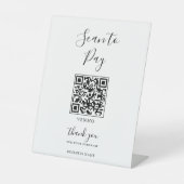 モダンシンプルフォーマル書道QRスキャンして支払う 台座サイン (正面)