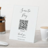 モダンシンプルフォーマル書道QRスキャンして支払う 台座サイン (インサイチュ)