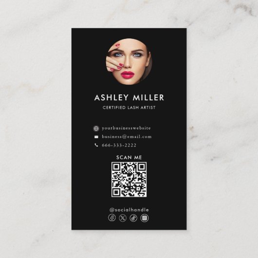 モダンシンプルフォーマル白黒 名刺 (裏面)