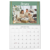 モダンシンプルフローラファミリ写真2025 カレンダー (1月 2026)