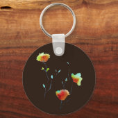モダンシンプルフローラフラワーオータムアート キーホルダー (正面)
