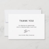 モダンシンプルフローラブライダルシャワーサンキューカード サンキューカード (正面)