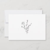 モダンシンプルフローラブライダルシャワーサンキューカード サンキューカード (裏面)