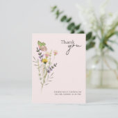 モダンシンプルフローラ結婚ズ サンキューカード (スタンド正面)