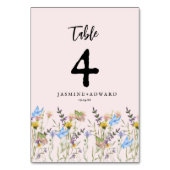 モダンシンプルフローラ結婚ズ テーブルナンバー (正面)