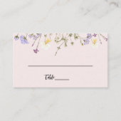 モダンシンプルフローラ結婚ズ プレイスカード (正面)