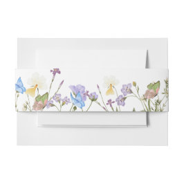 モダンシンプルフローラ結婚ズ 招待状ベリーバンド