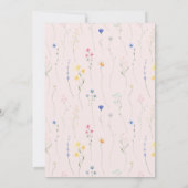 モダンシンプルフローラ結婚式招待状 招待状 (裏面)