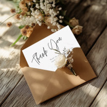 モダンシンプルブライダルシャワーサンキューカード