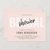 モダンシンプルブライダルシャワー インビテーションポストカード (正面/裏面)