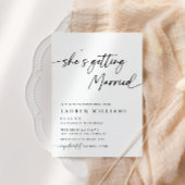 モダンシンプルブライダルシャワー 招待状