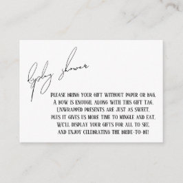 モダンシンプルブライダルディスプレイシャワーギフトカード エンクロージャーカード